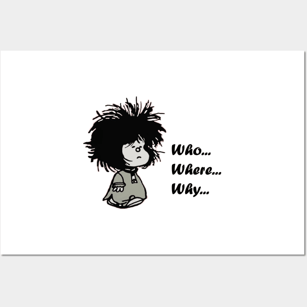 Mafalda Sleeping - Who Where Why -  Comic Wall Art by JMPrint